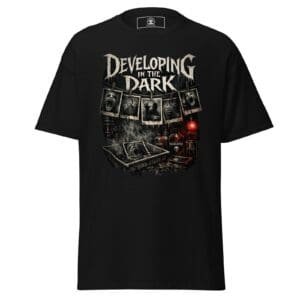 Dark Art Graphic Tee | Developing In The Dark | Knotted Tree Studios