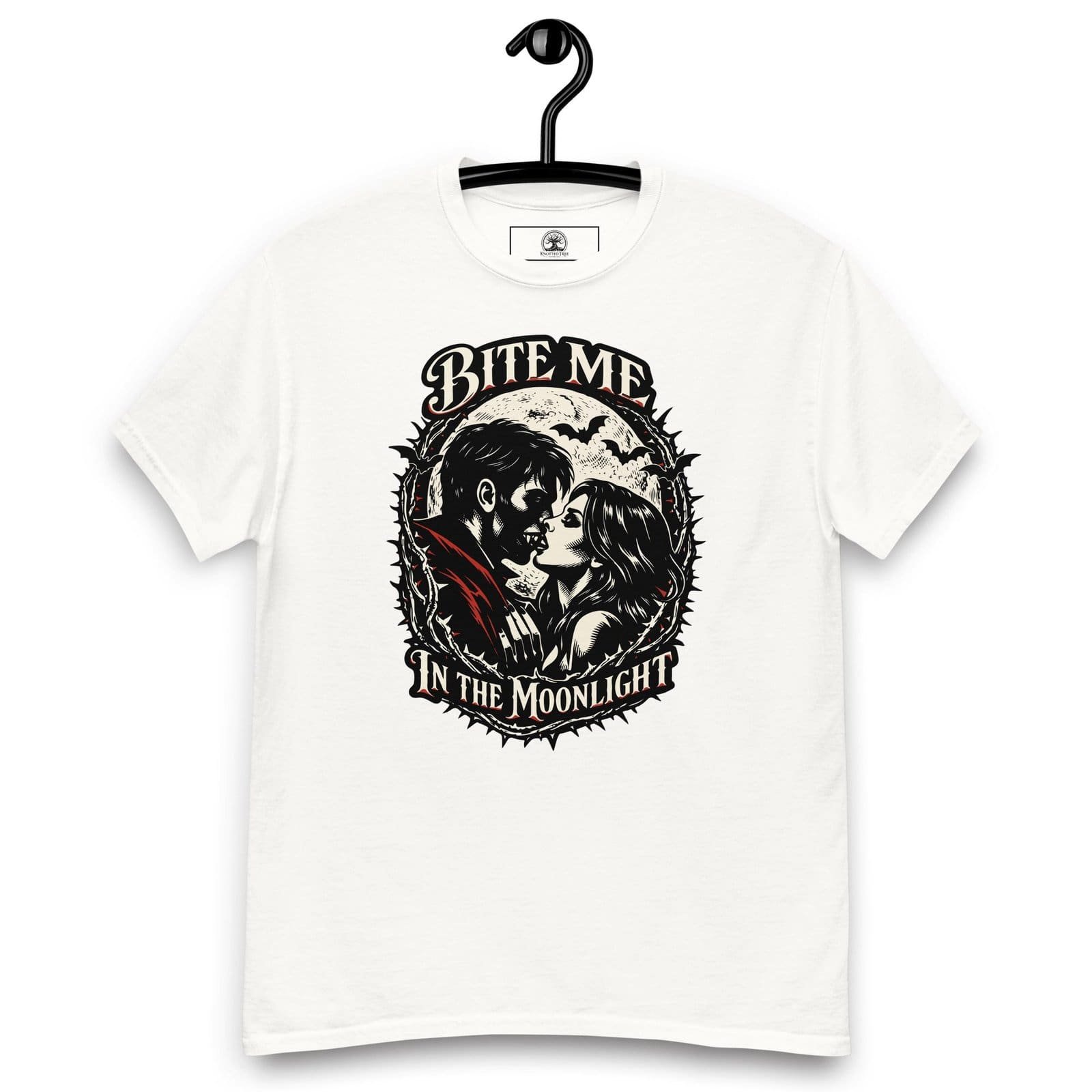 Dark Art Graphic Tee | Bite Me In The Moonlight | Knotted Tree Studios