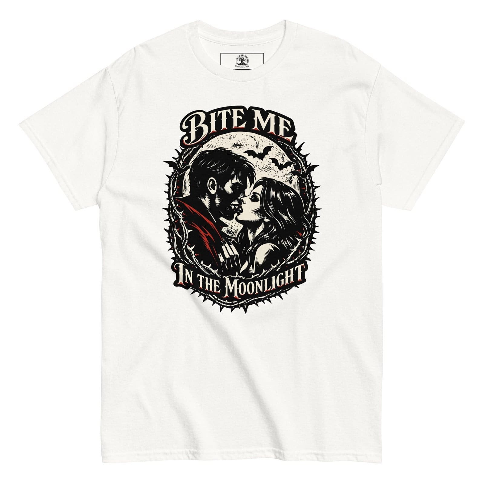 Dark Art Graphic Tee | Bite Me In The Moonlight | Knotted Tree Studios