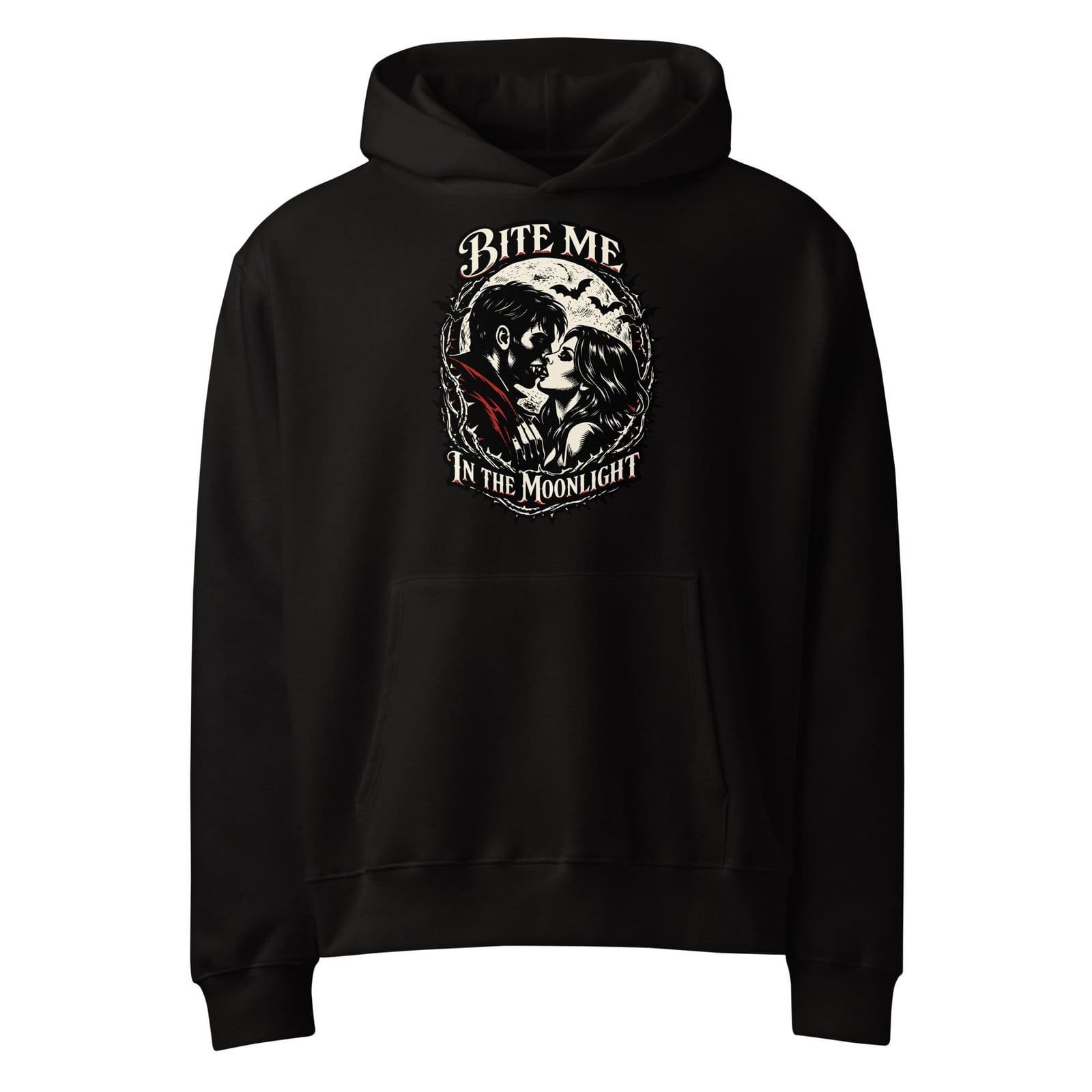 Dark Art Graphic Hoodie | Bite Me In The Moonlight | Knotted Tree Studios