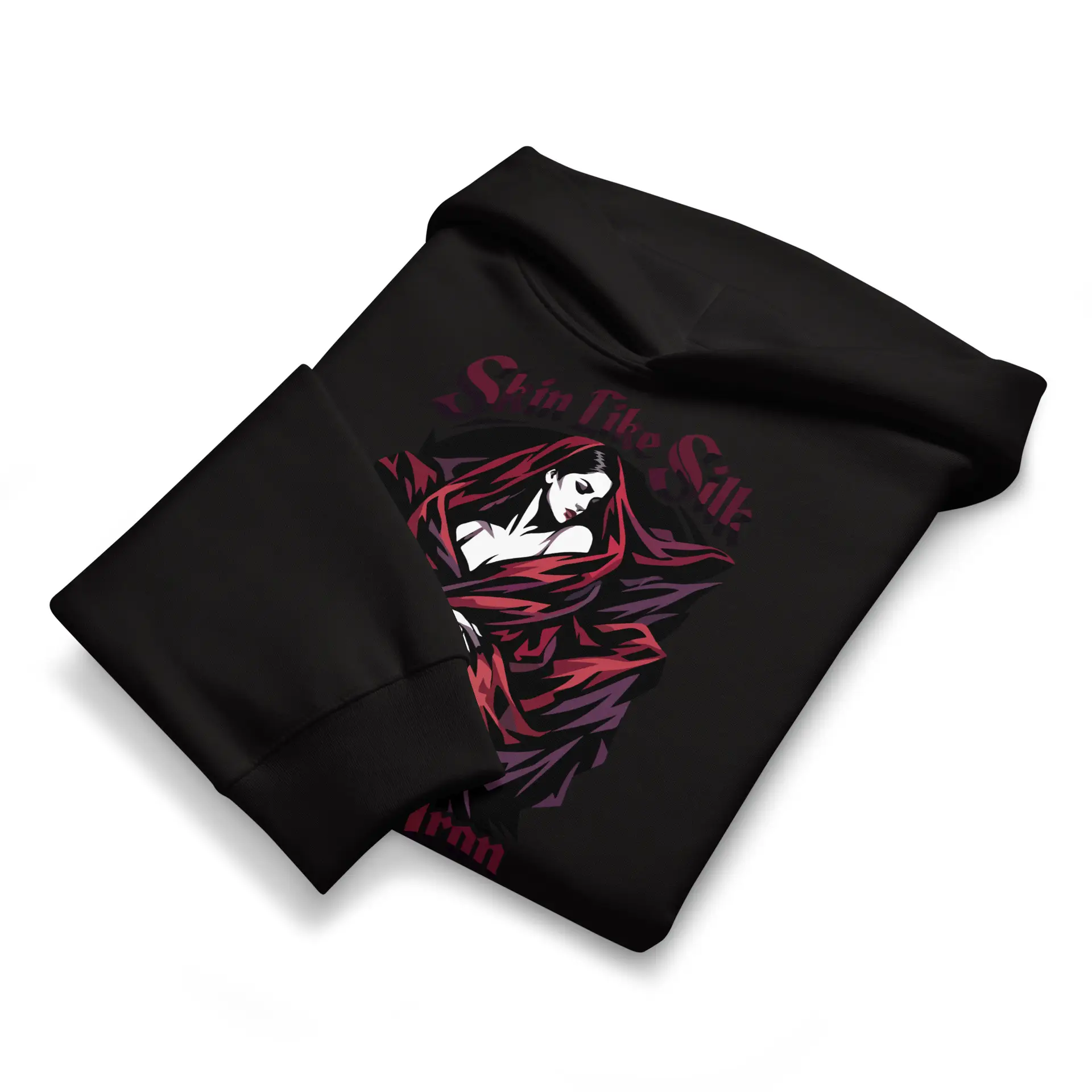 Dark Art Graphic Hoodie | Skin Like Silk, Soul Like Iron | Knotted Tree Studios