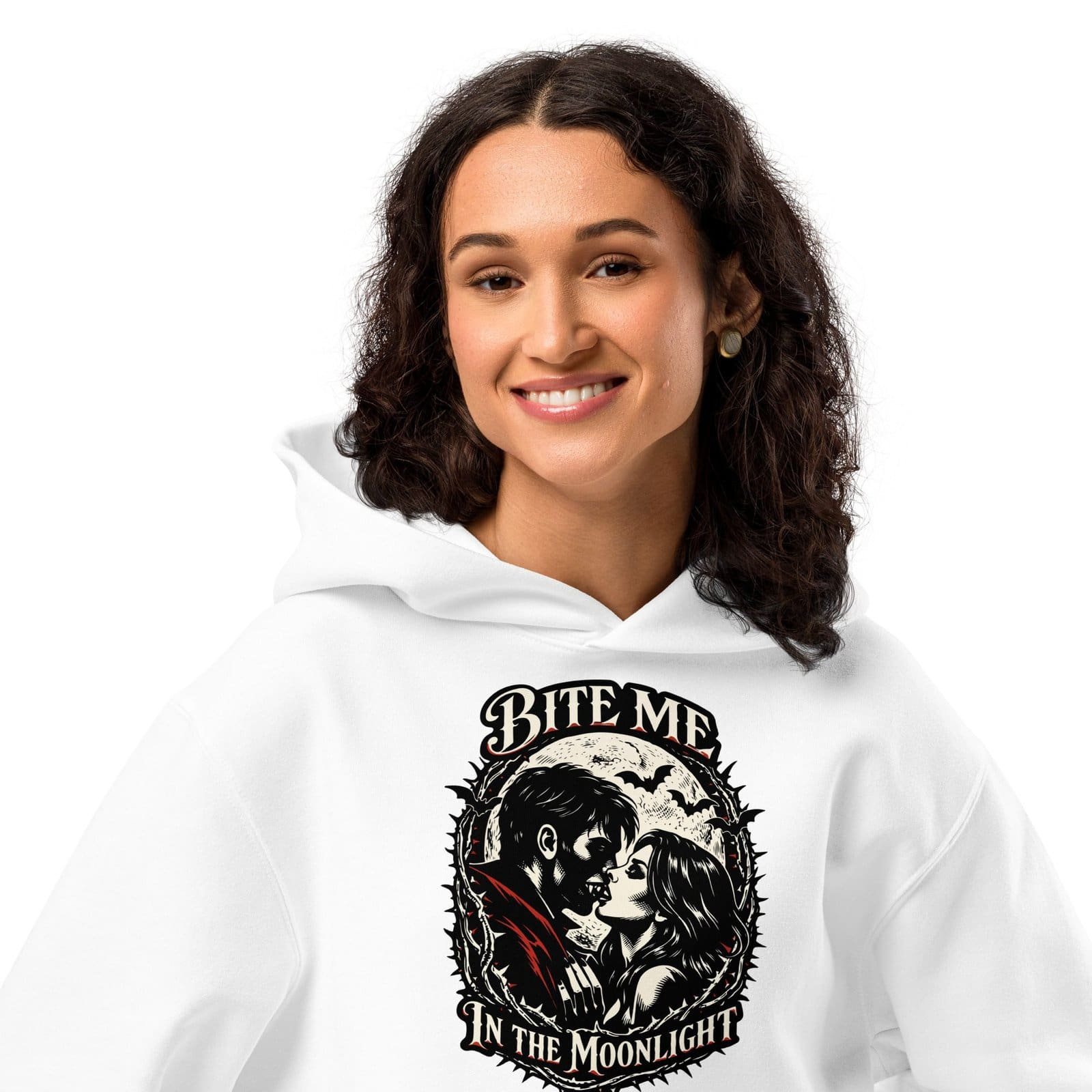 Dark Art Graphic Hoodie | Bite Me In The Moonlight | Knotted Tree Studios