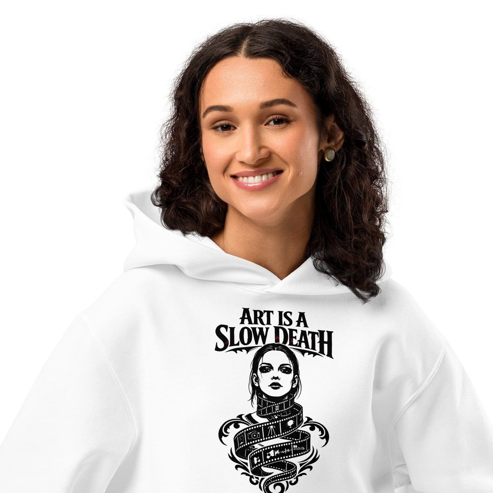 Dark Art Graphic Hoodie | Art Is A Slow Death | Knotted Tree Studios