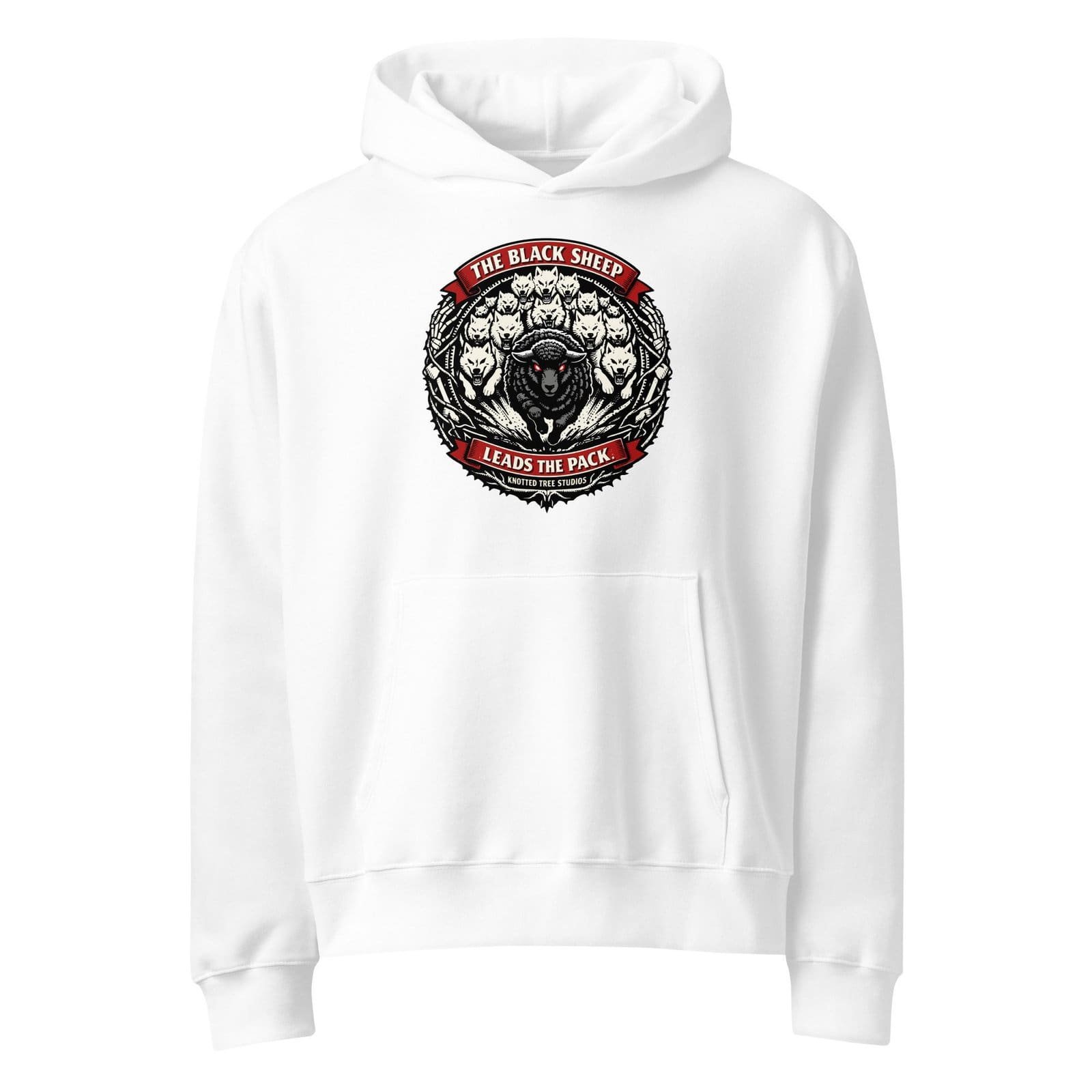 Dark Art Graphic Hoodie | The Black Sheep Leads The Pack | Knotted Tree Studios