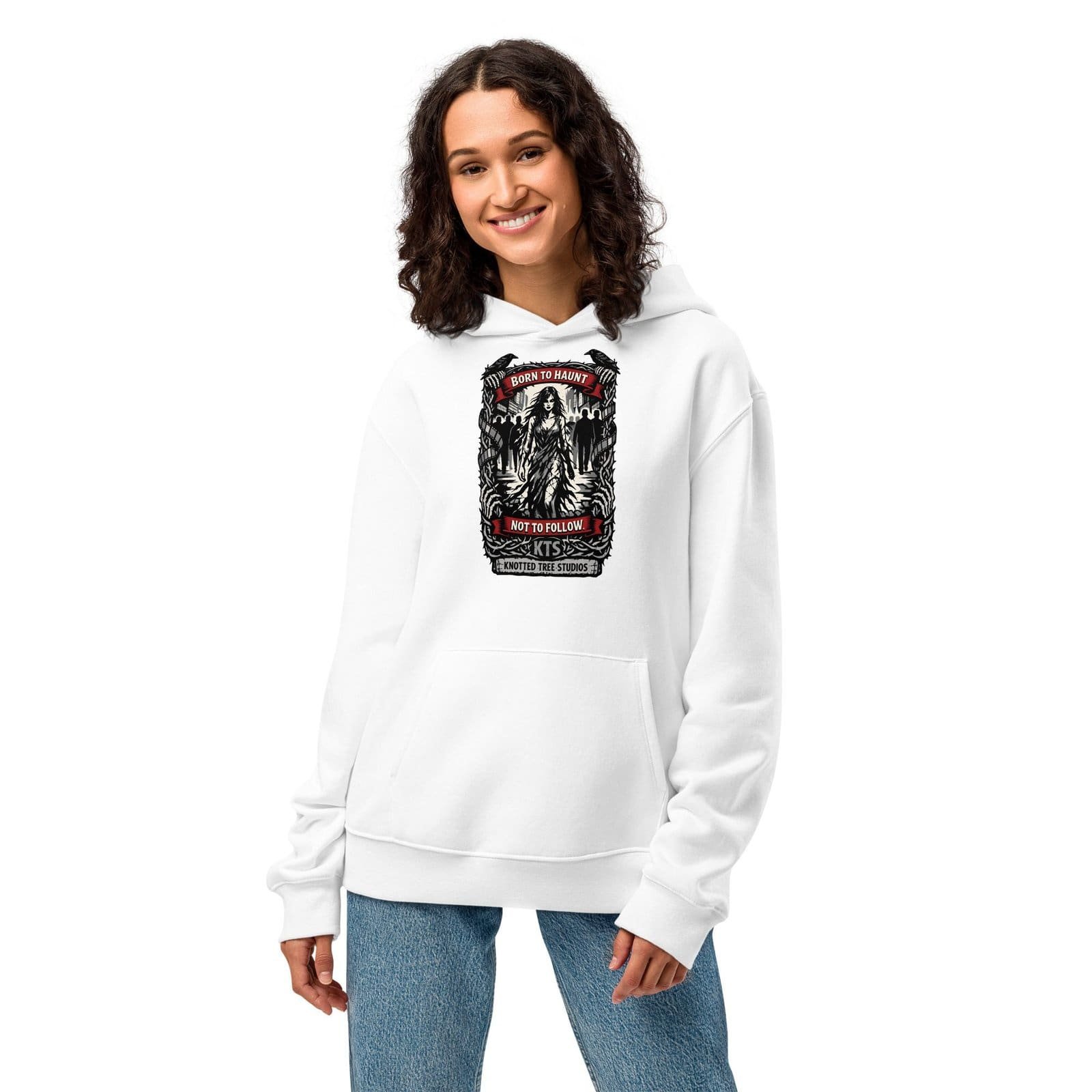 Dark Art Graphic Hoodie | Born To Haunt | Knotted Tree Studios