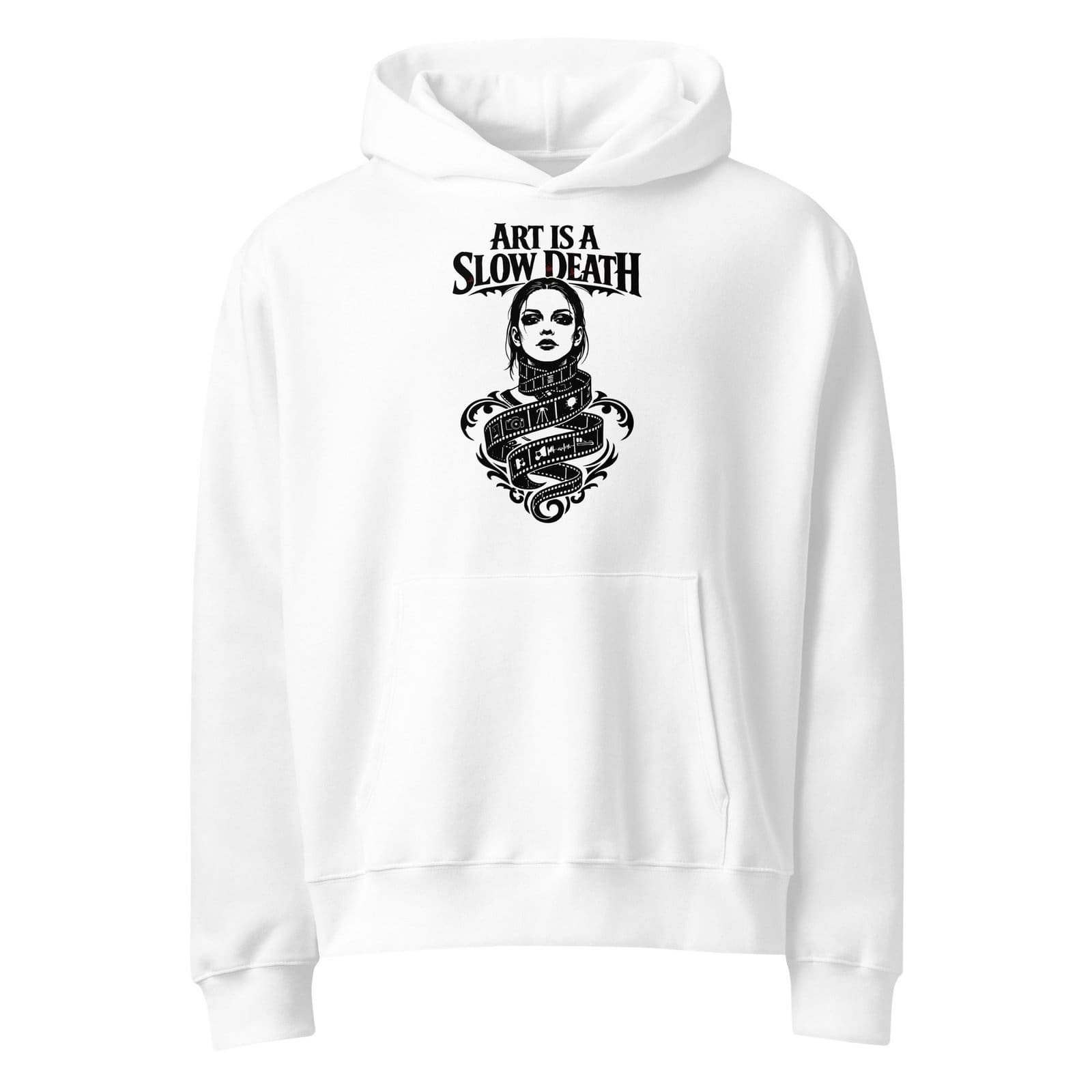 Dark Art Graphic Hoodie | Art Is A Slow Death | Knotted Tree Studios