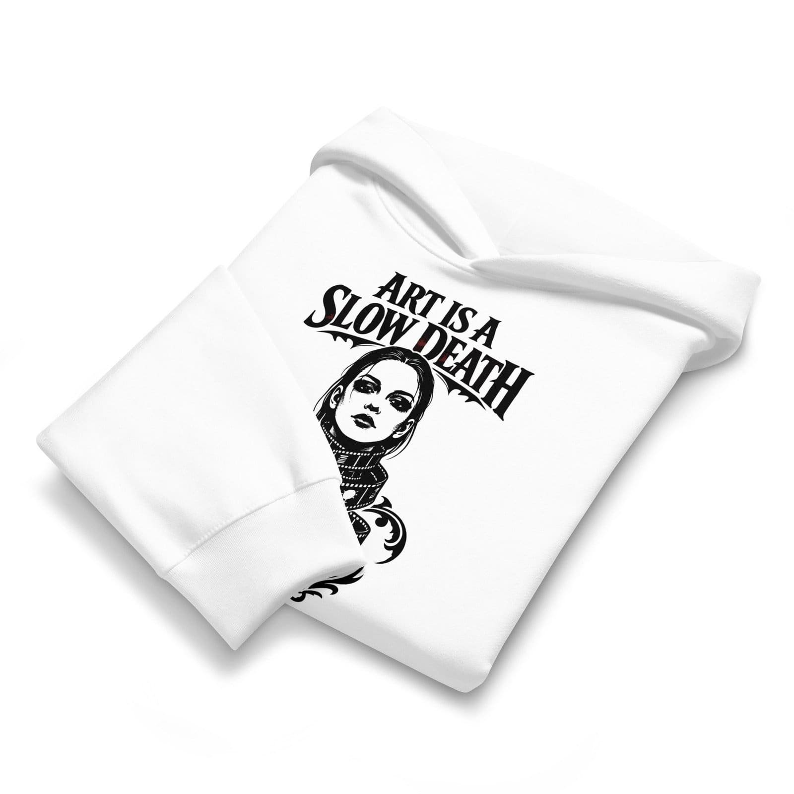 Dark Art Graphic Hoodie | Art Is A Slow Death | Knotted Tree Studios
