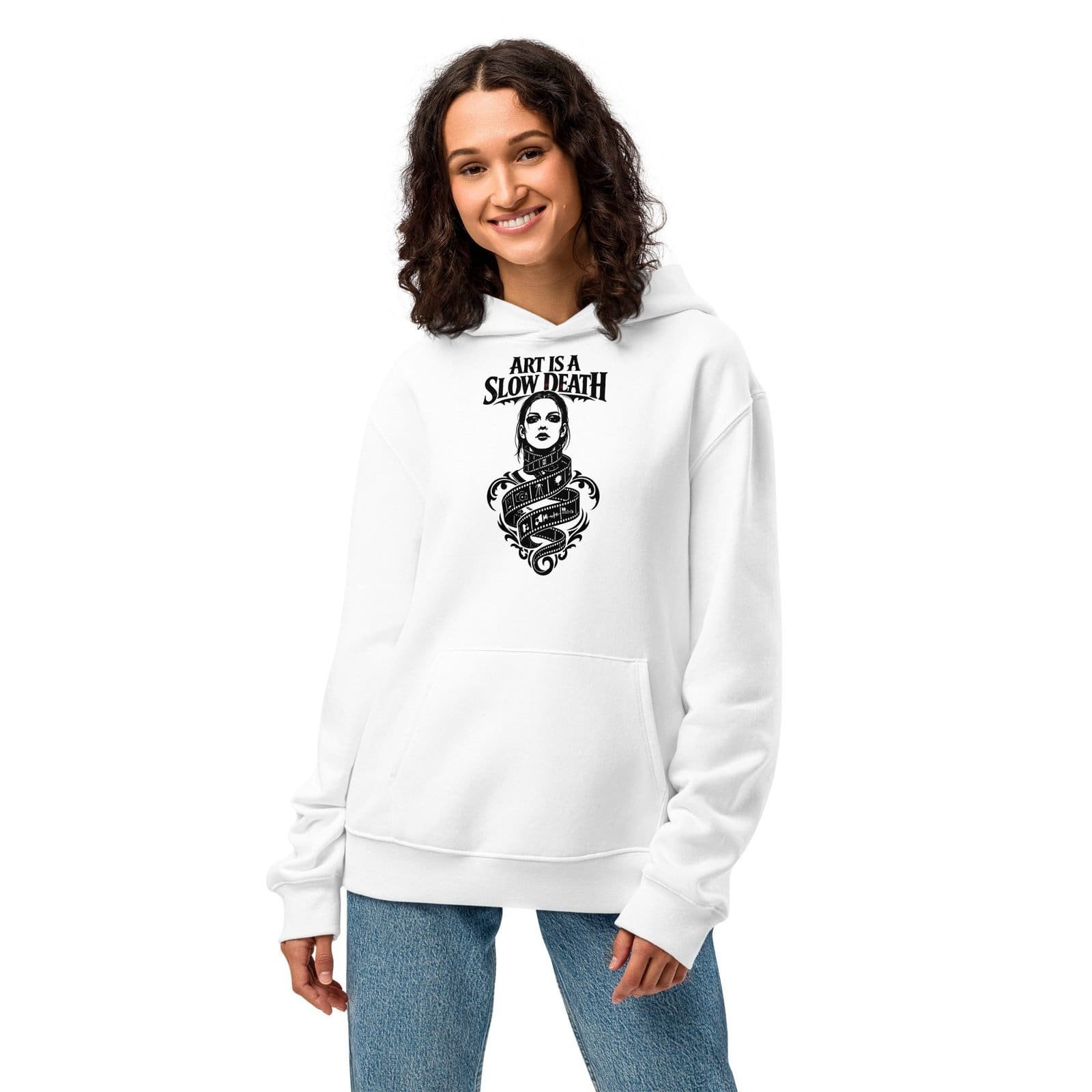 Dark Art Graphic Hoodie | Art Is A Slow Death | Knotted Tree Studios