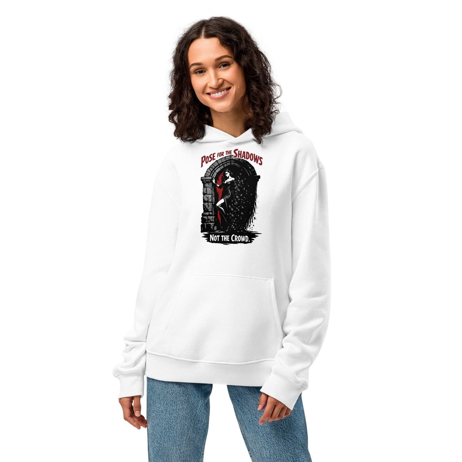 Dark Art Graphic Hoodie | Pose For The Shadows | Knotted Tree Studios