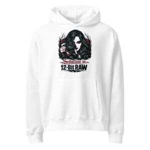 Dark Art Graphic Hoodie | Seduction In 12-Bit RAW | Knotted Tree Studios