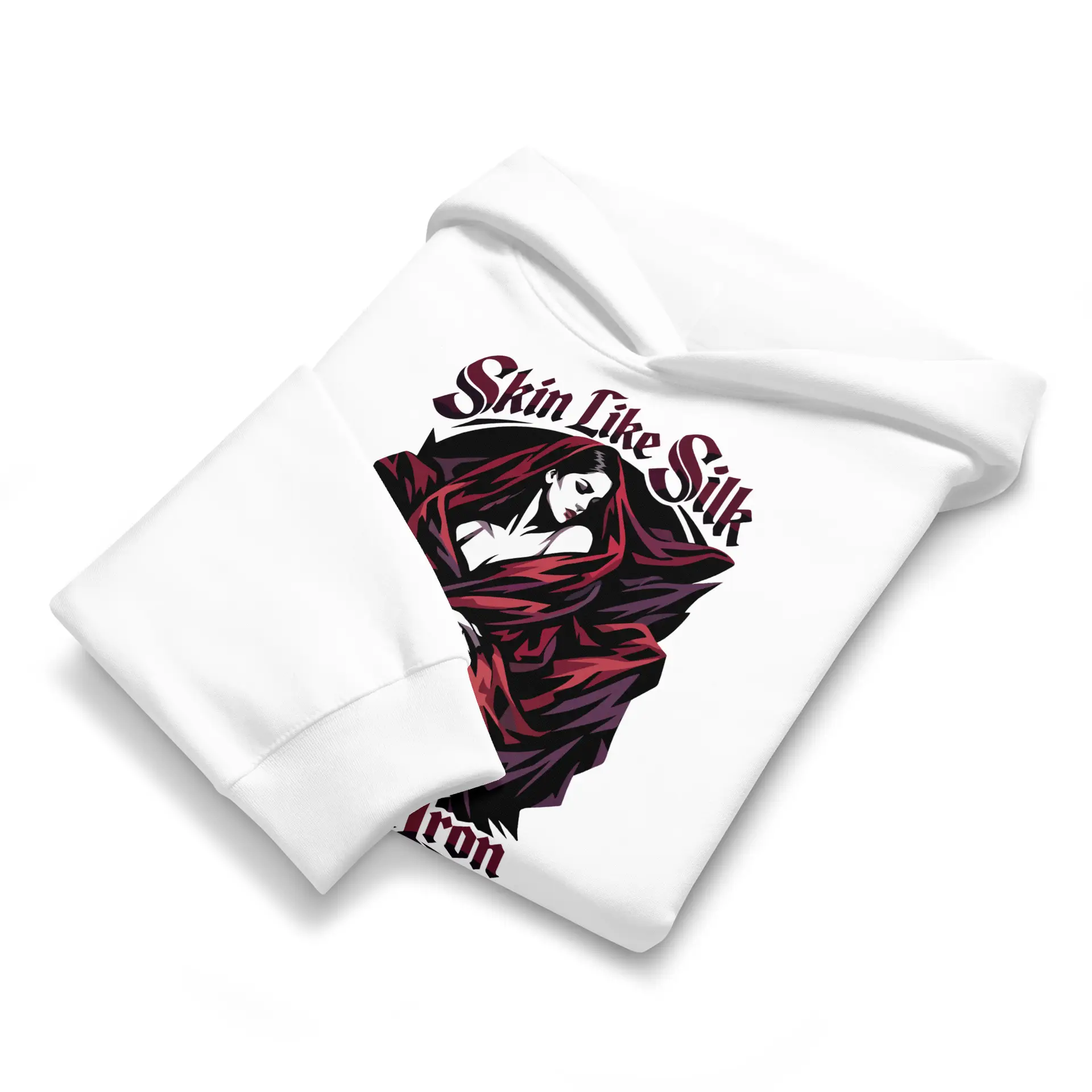Dark Art Graphic Hoodie | Skin Like Silk, Soul Like Iron | Knotted Tree Studios