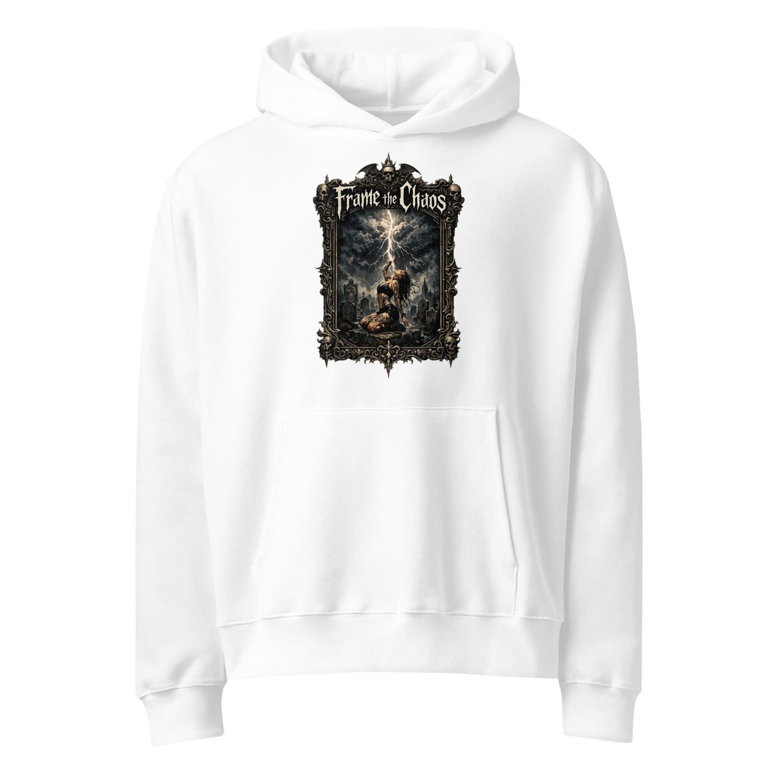 Dark Art Graphic Hoodie | Frame The Chaos | Knotted Tree Studios