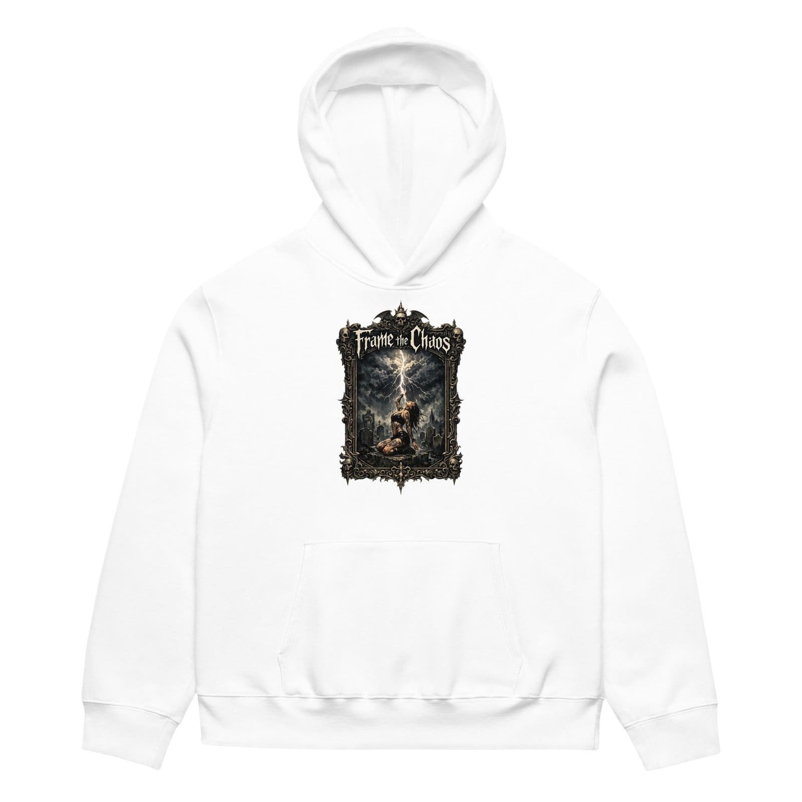 Dark Art Graphic Hoodie | Frame The Chaos | Knotted Tree Studios