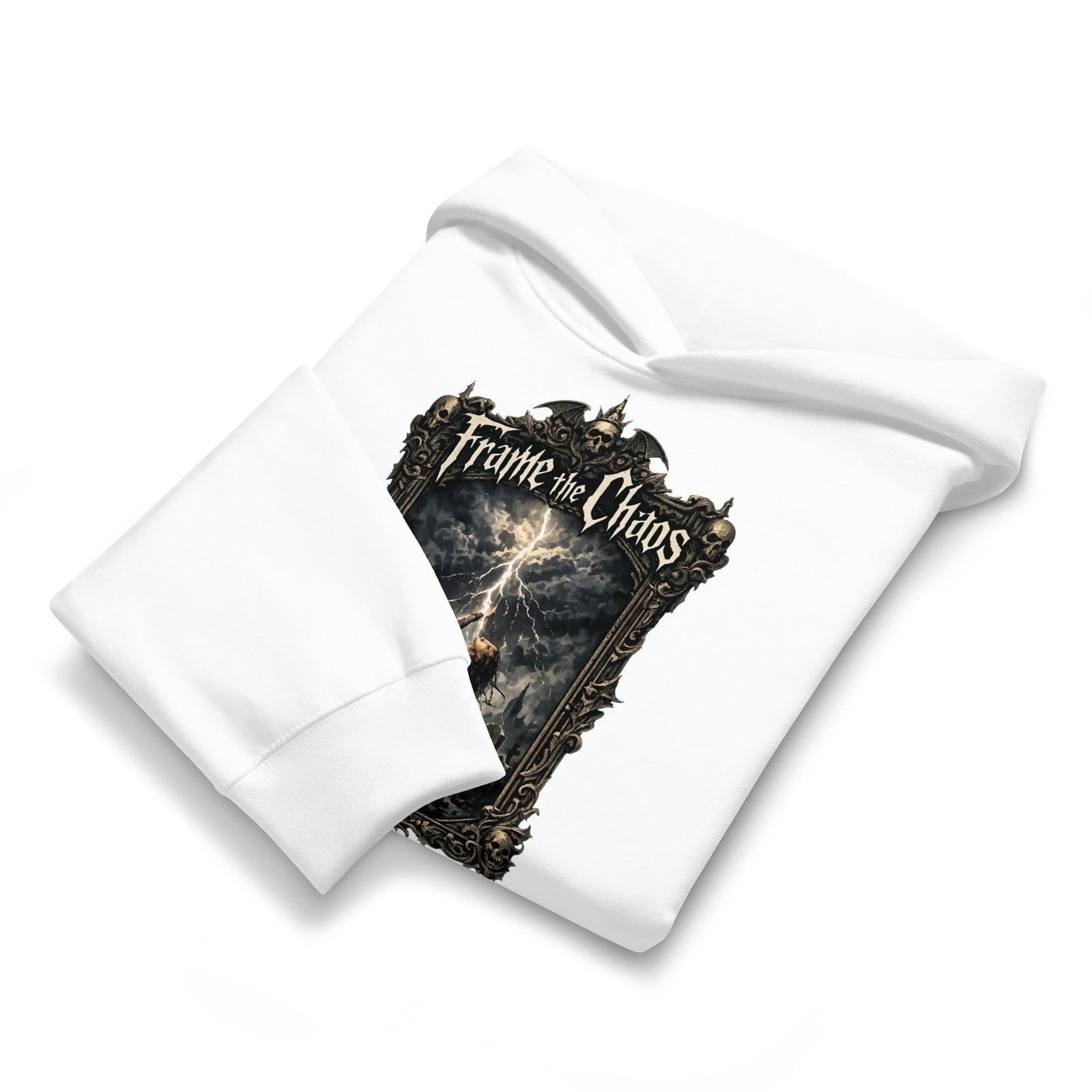 Dark Art Graphic Hoodie | Frame The Chaos | Knotted Tree Studios