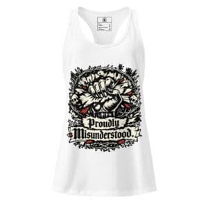 Women’s Dark Art Tank Top | Proudly Misunderstood | Knotted Tree Studios